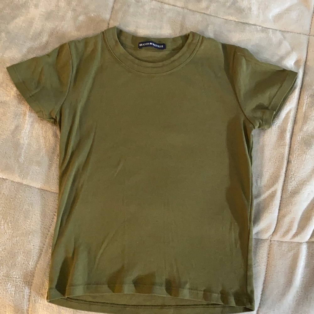 Olive green Brandy Melville one size tee